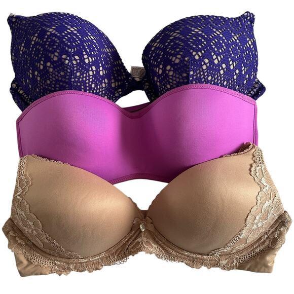 Bundle of 3 Victoria's Secret Bras Multiway Straps Size 36C - Picture 1 of 12